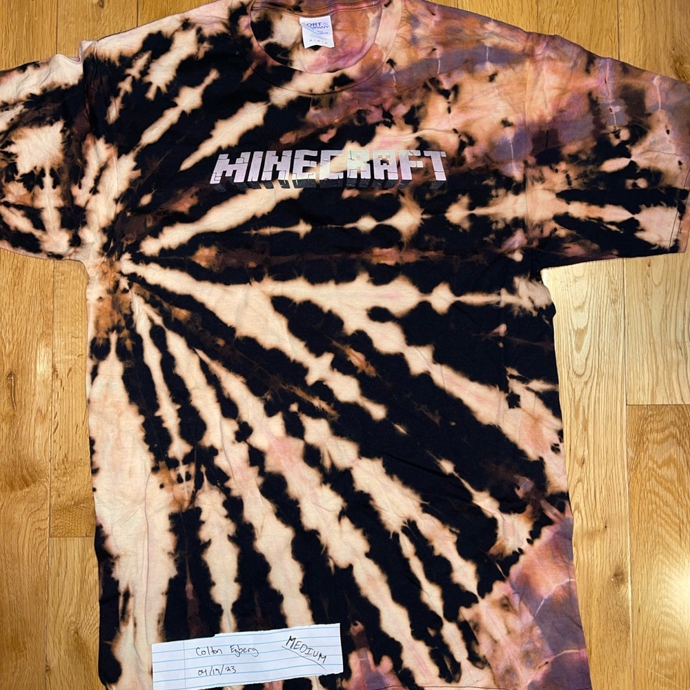 Minecraft Bleached and Tie Dyed T-Shirt